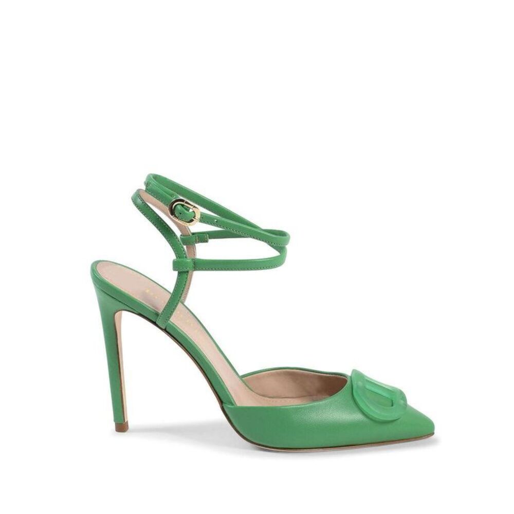 Dee Ocleppo Leather High Heel Pumps Women Green